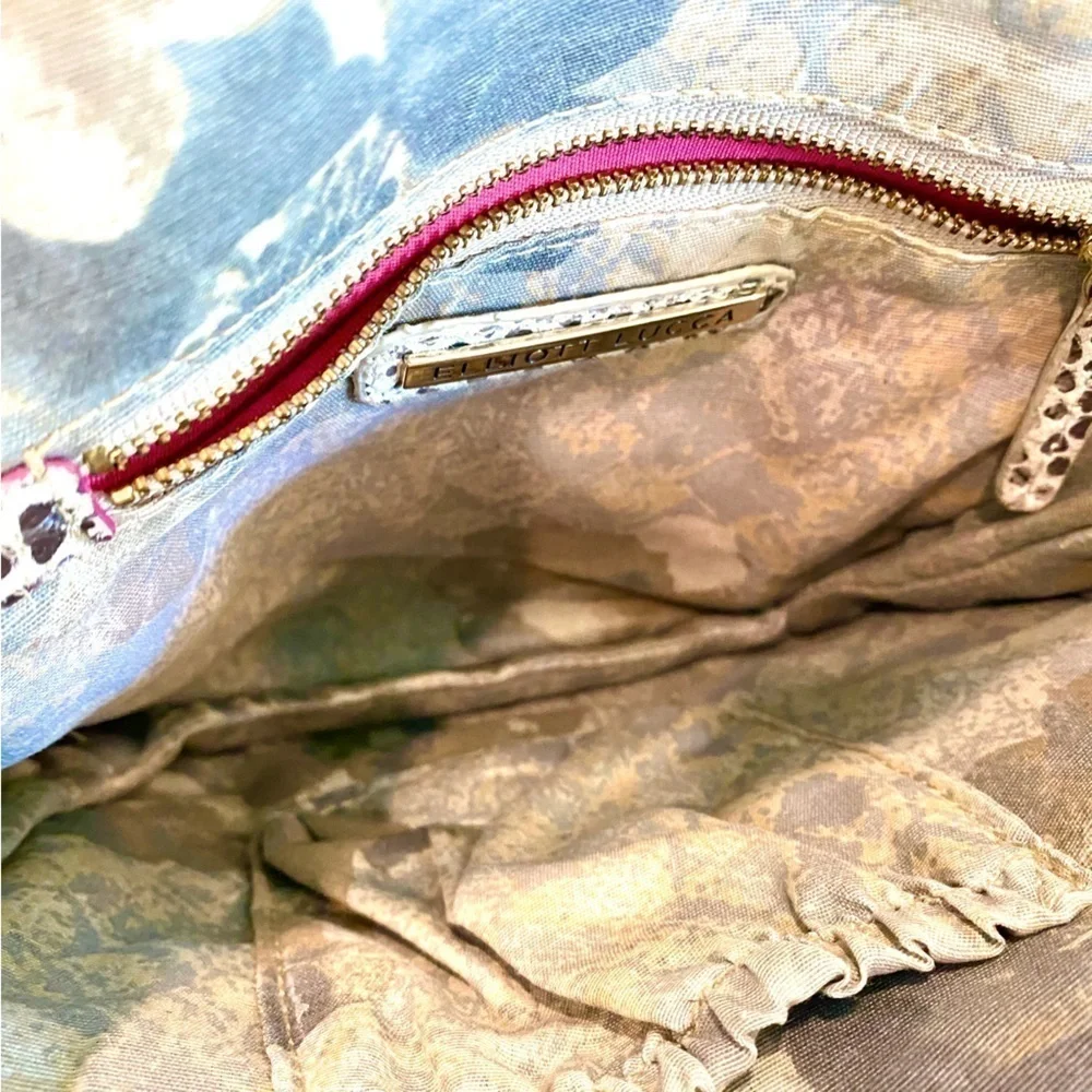 Elliott Lucca Vintage Python Snakeskin Rojo Flap Crossbody